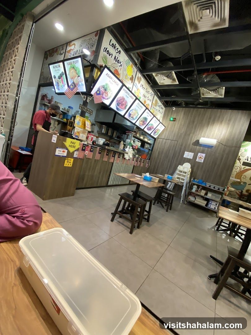 Restaurant Counter with Menu Displays