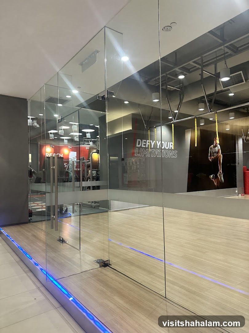 Gym Interior with Motivational Slogan