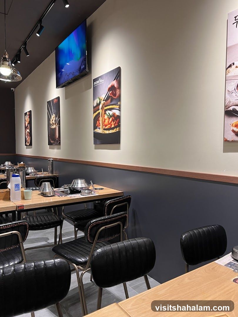 Restaurant Interior with Food Art