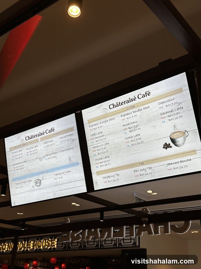 Châteraisé Café Menu