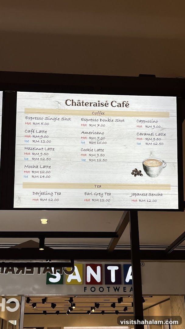 Châteraisé Café Menu
