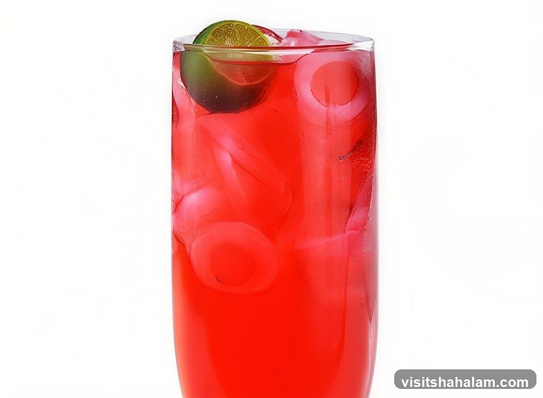 Red Drink with Lime