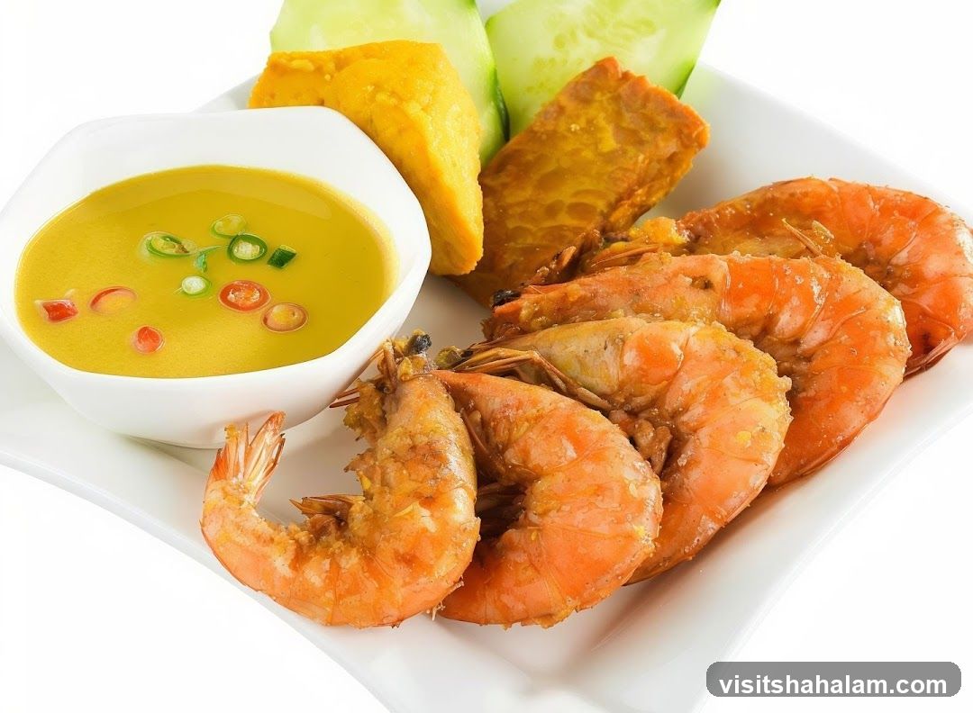 Shrimp with Sauce and Sides