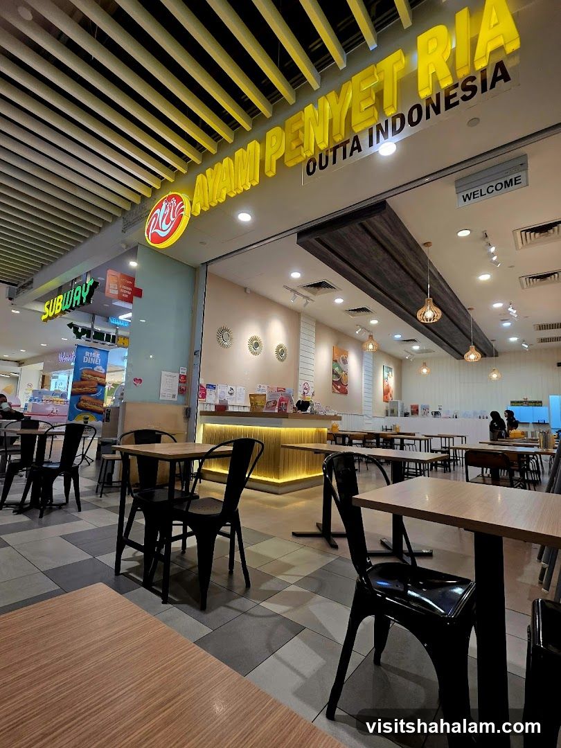 Restaurant Interior with Signage