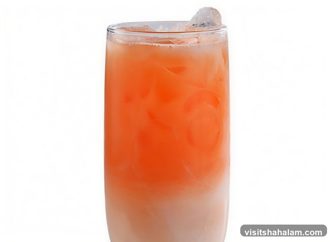 Orange and White Layered Drink