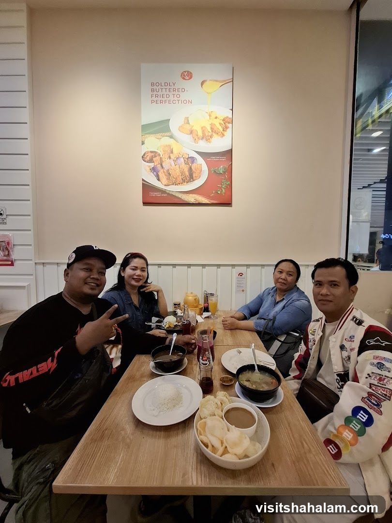People eating at a restaurant