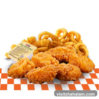Fried Chicken and Curly Fries