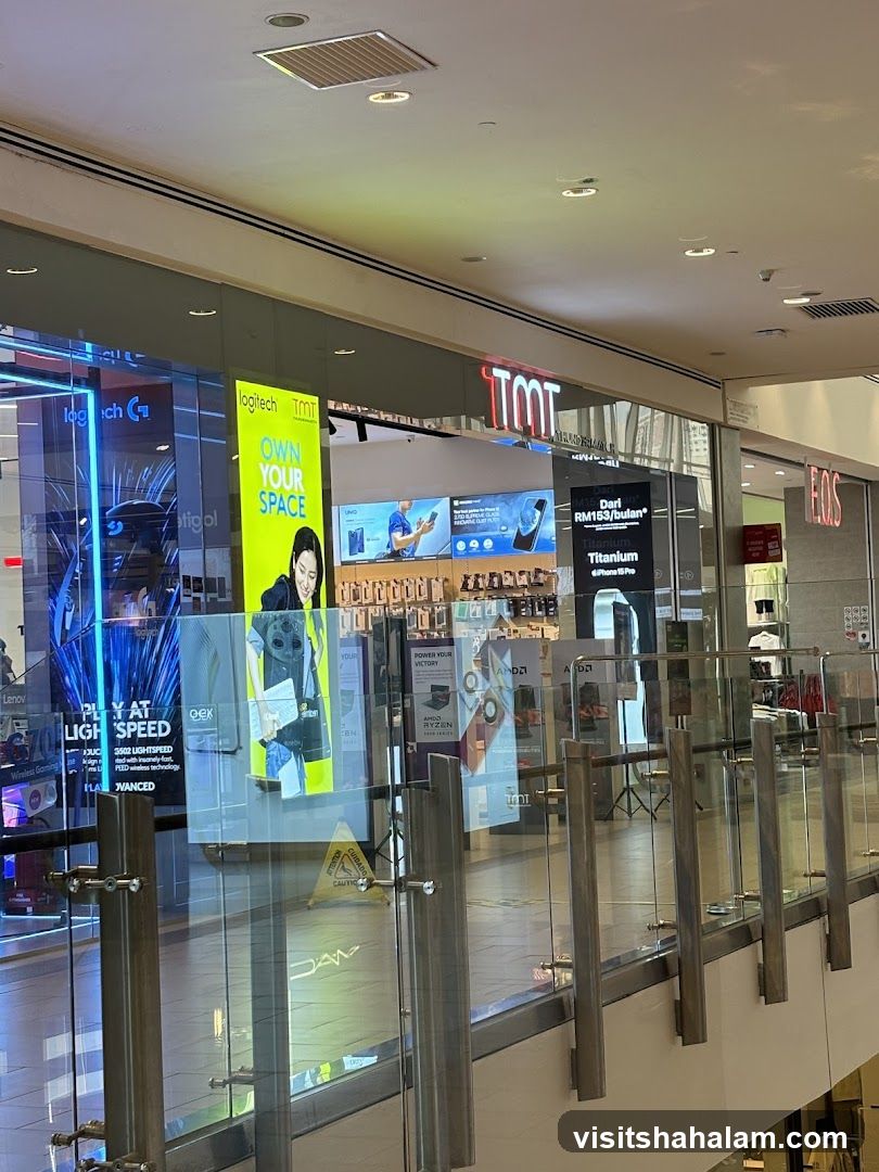 Electronics store interior
