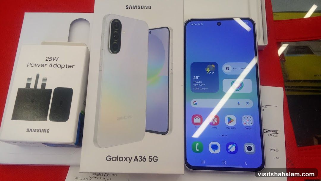 Samsung Galaxy A36 5G with Accessories