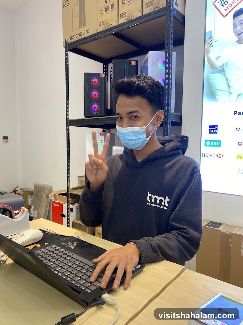 Man at Computer Store