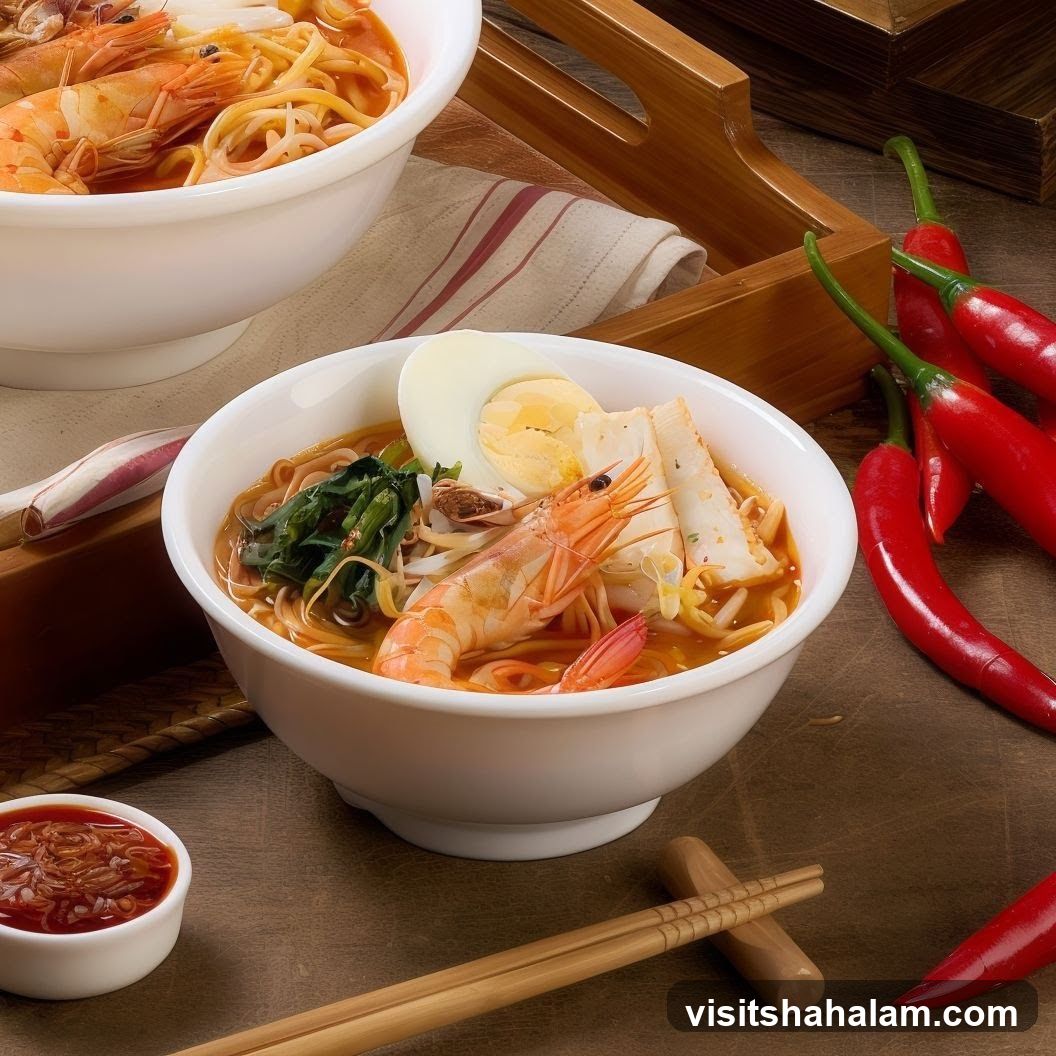 Laksa with Shrimp and Egg