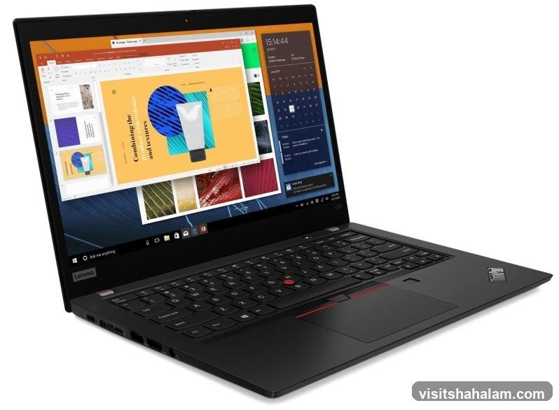 Lenovo Laptop Displaying Presentation Software