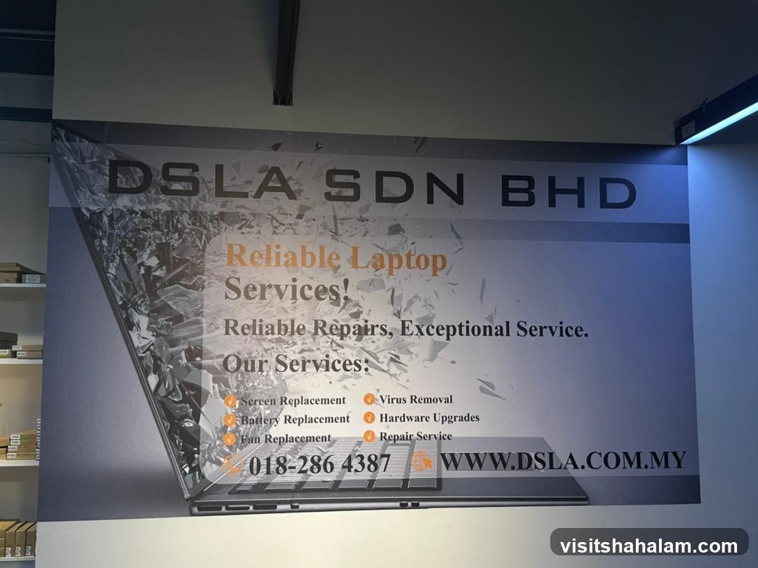 DSLA SDN BHD Laptop Services Advertisement