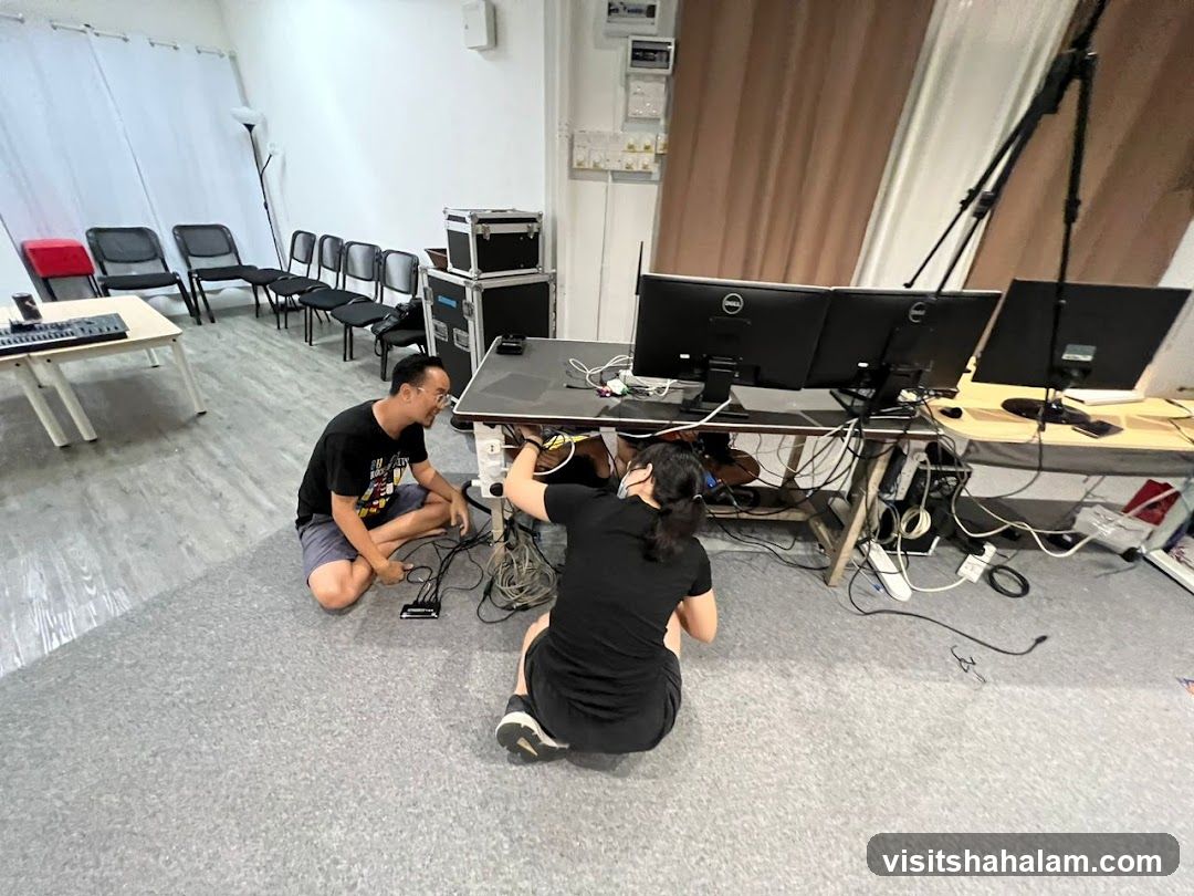 Setting up equipment