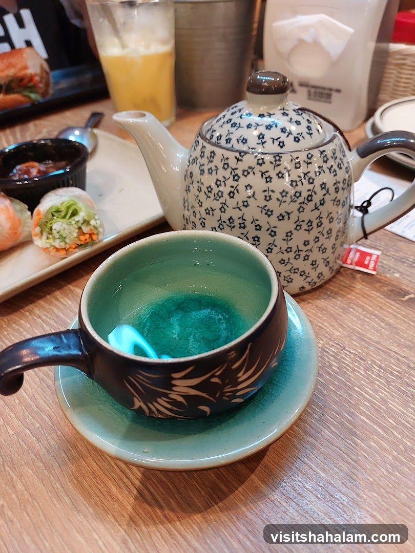 Tea Set and Spring Rolls