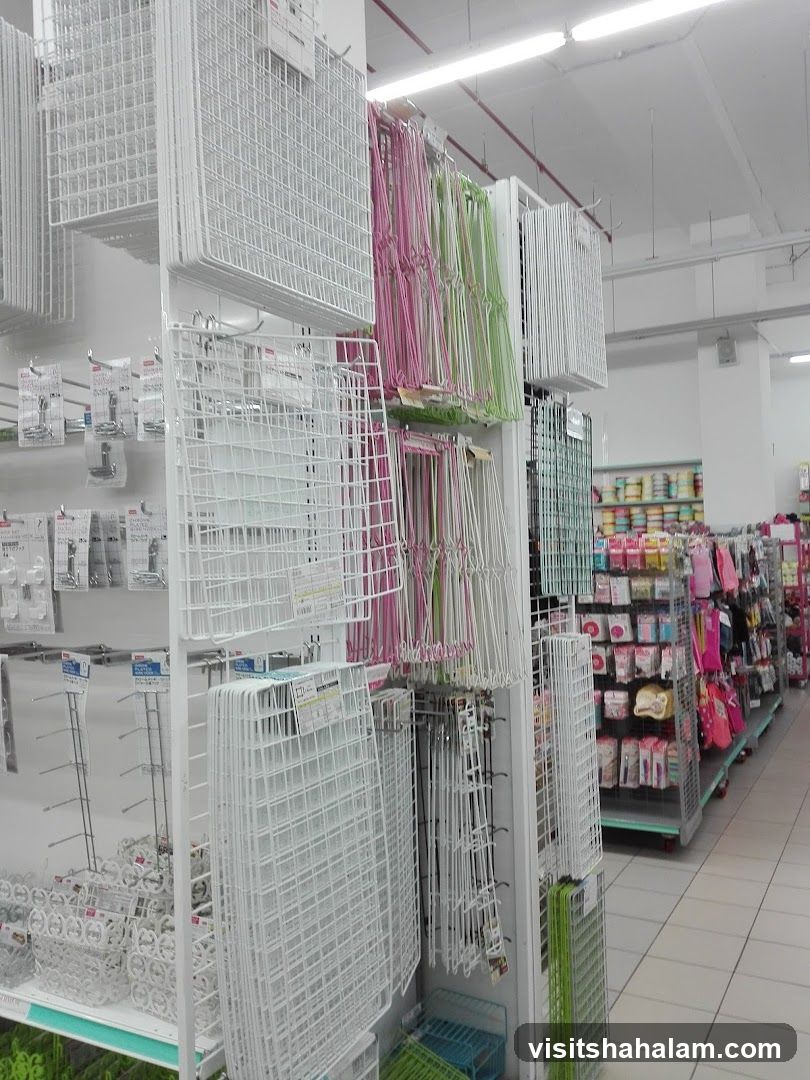 Store aisle with display racks