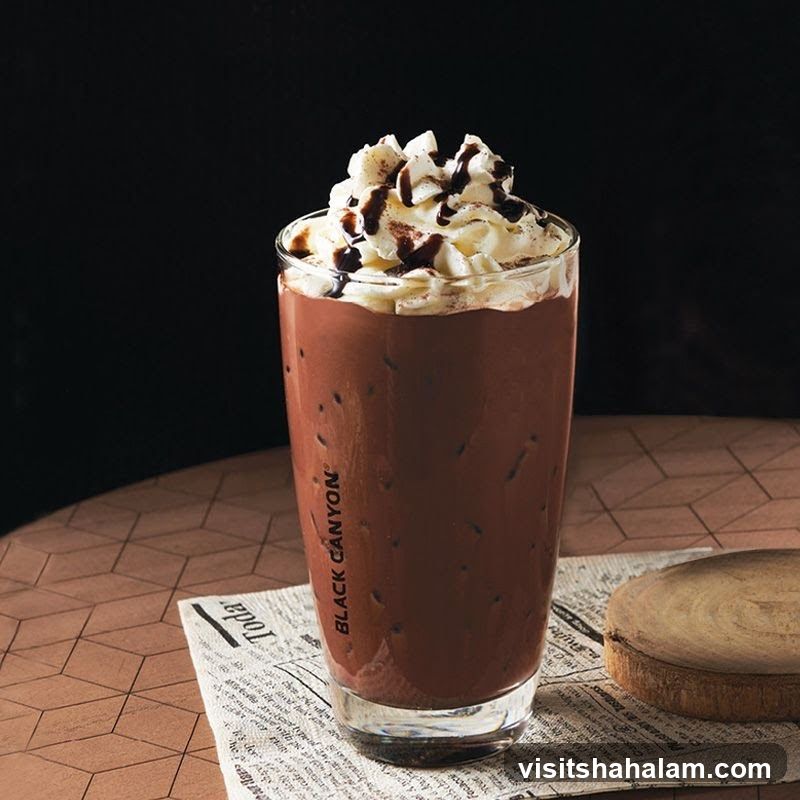 Iced Chocolate Drink with Whipped Cream