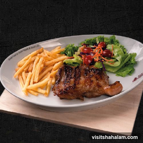 Grilled Chicken with Fries and Salad