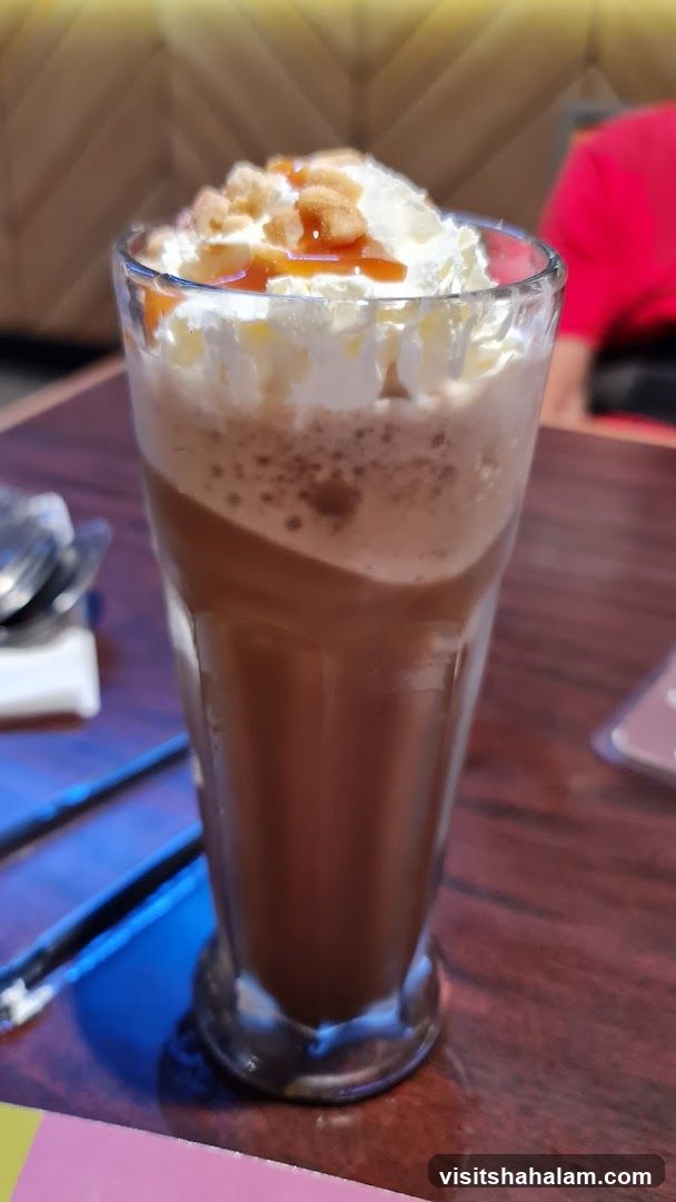 Chocolate Drink with Whipped Cream and Caramel