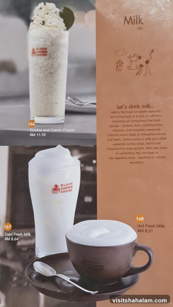 Milk Menu