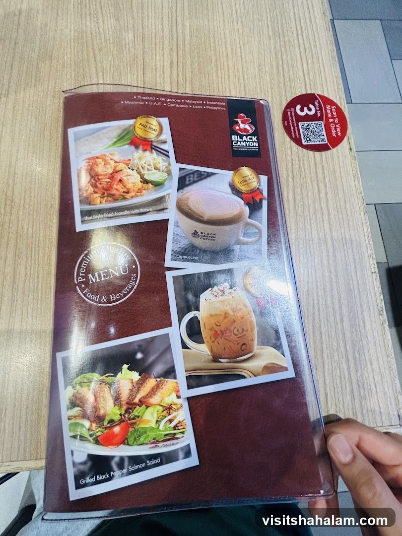 Black Canyon Menu