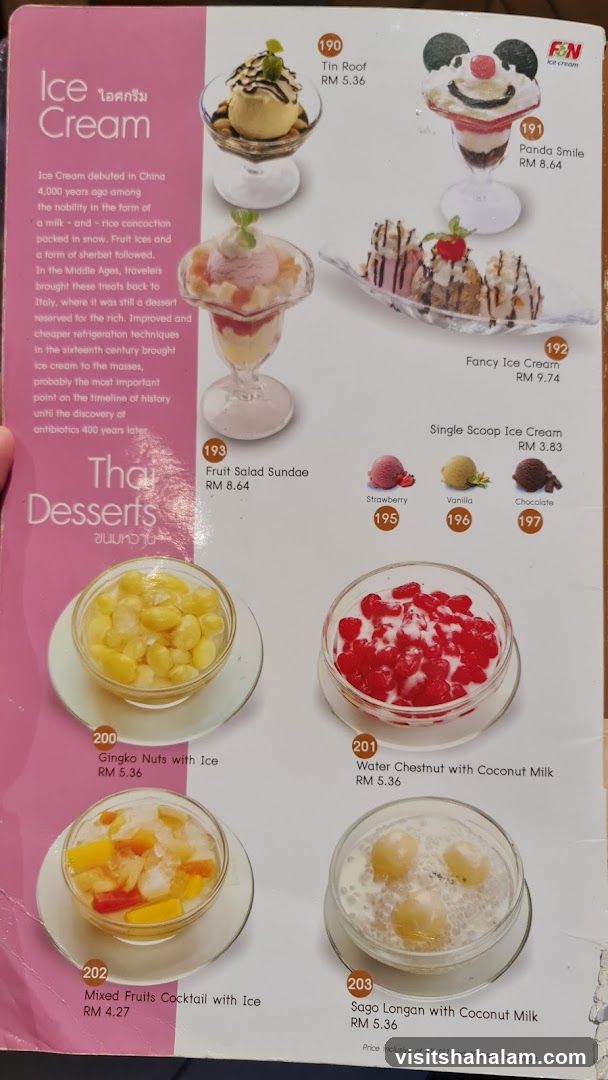Ice Cream and Thai Desserts