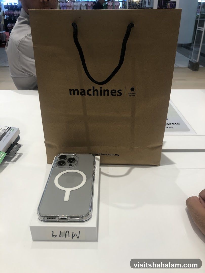 iPhone with MagSafe case and shopping bag