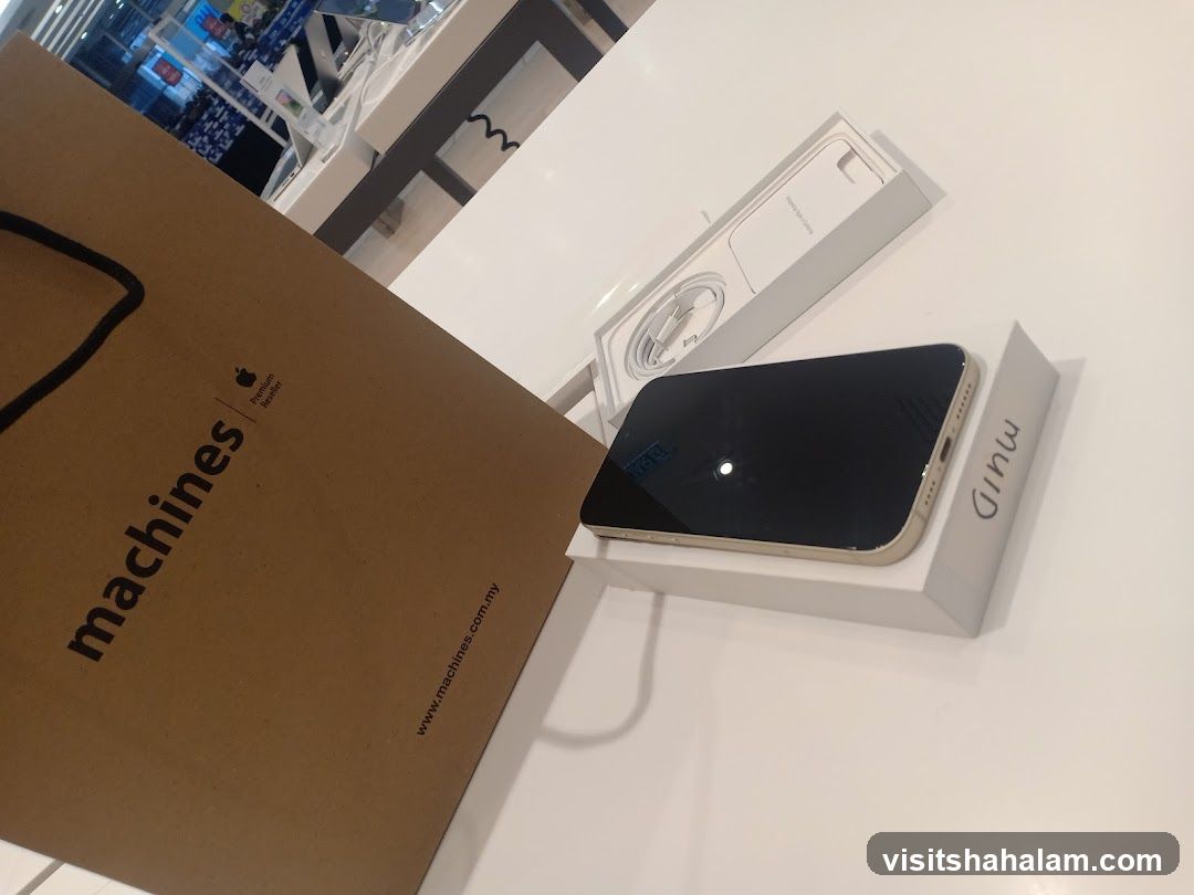 iPhone on display