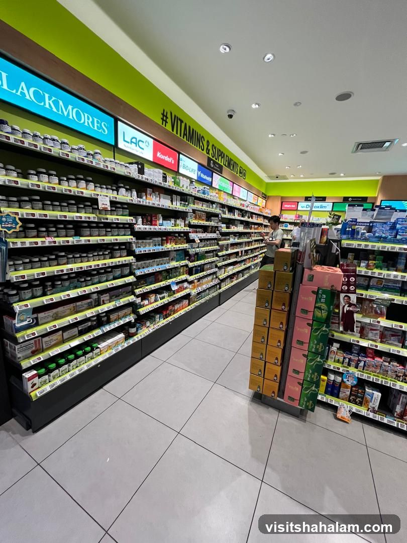 Vitamins and Supplements Store Aisle