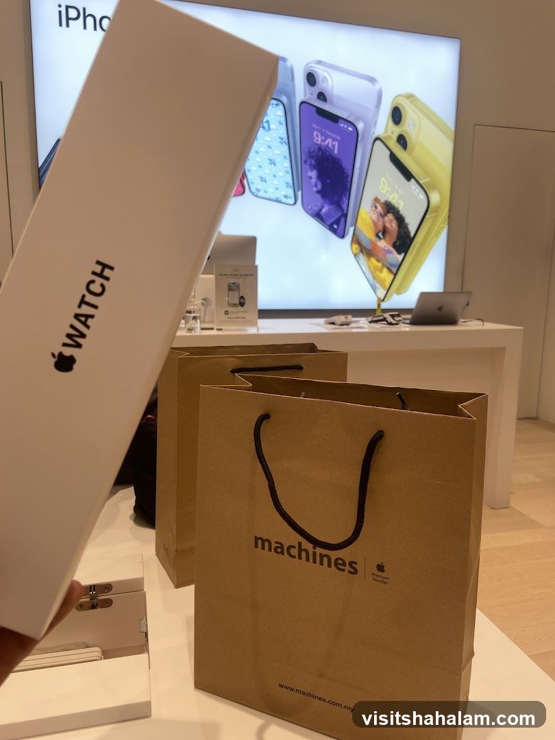 Apple Watch Box and Shopping Bags