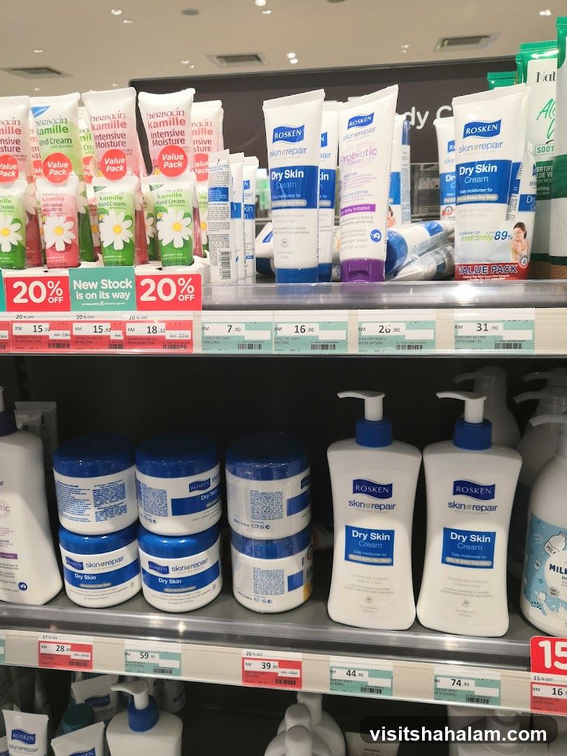 Skincare Products on Shelves