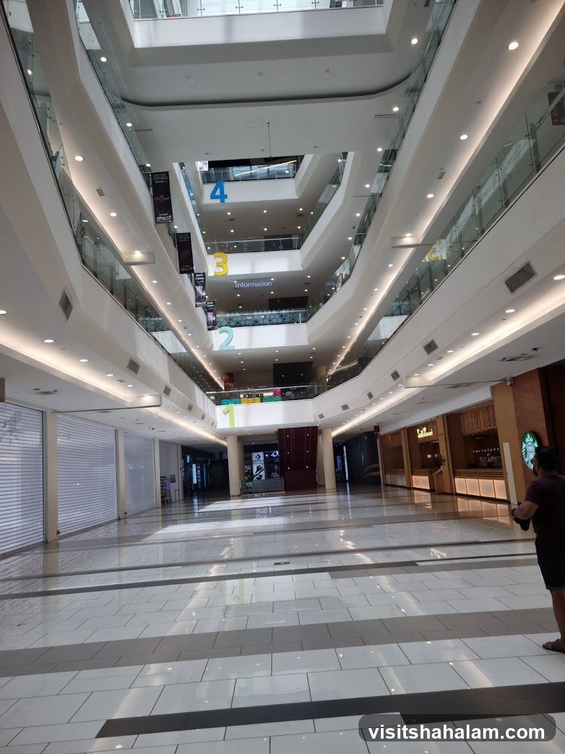 Interior of a multi-level shopping mall