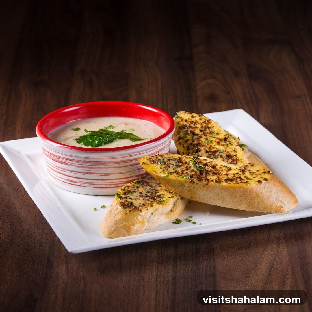Soup and Garlic Bread