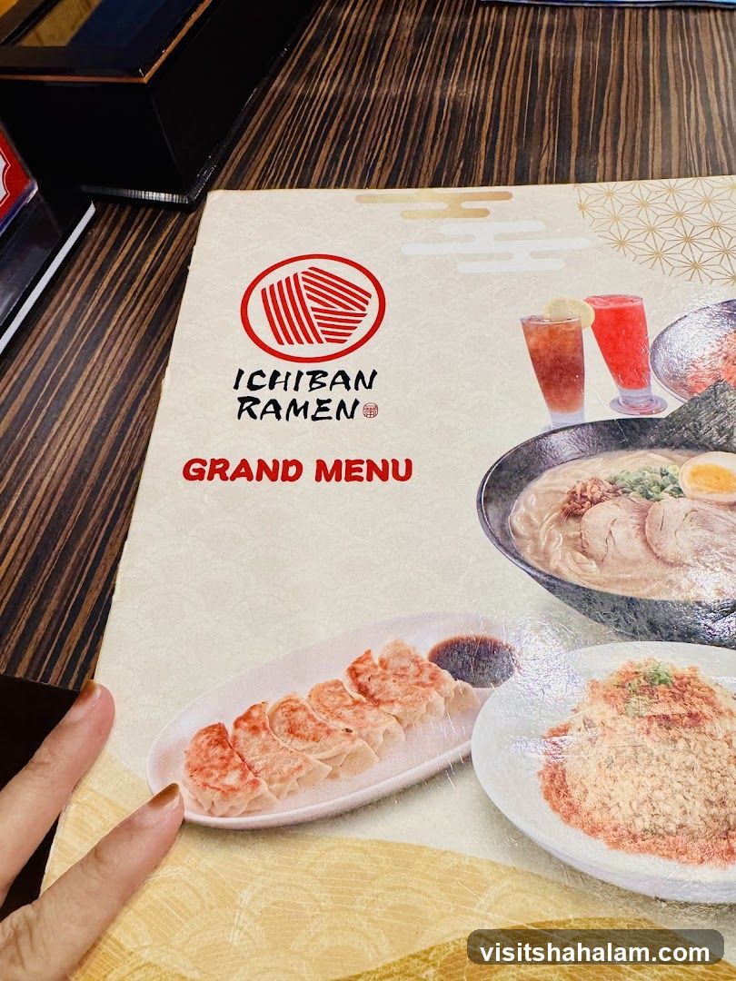 Ichiban Ramen Grand Menu