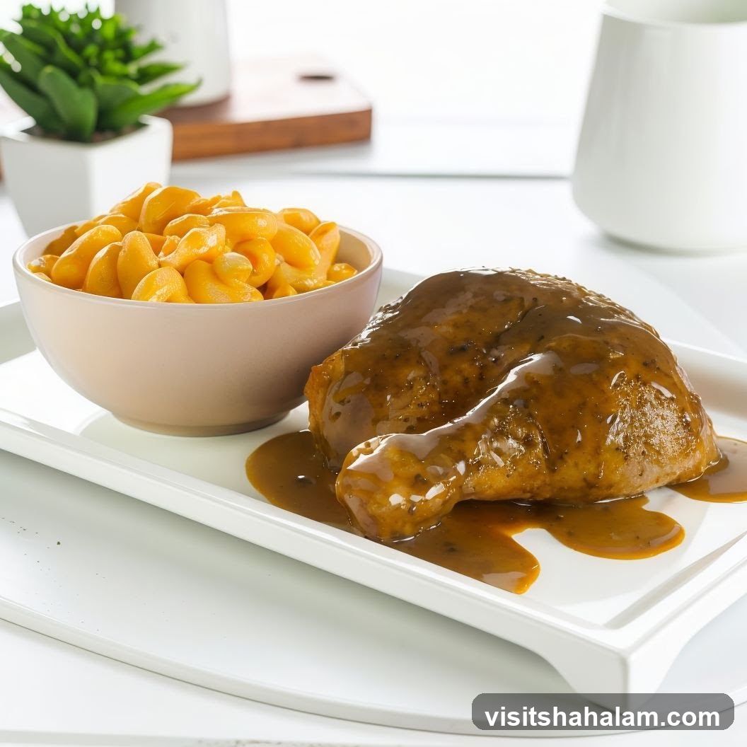 Chicken Leg with Macaroni and Cheese