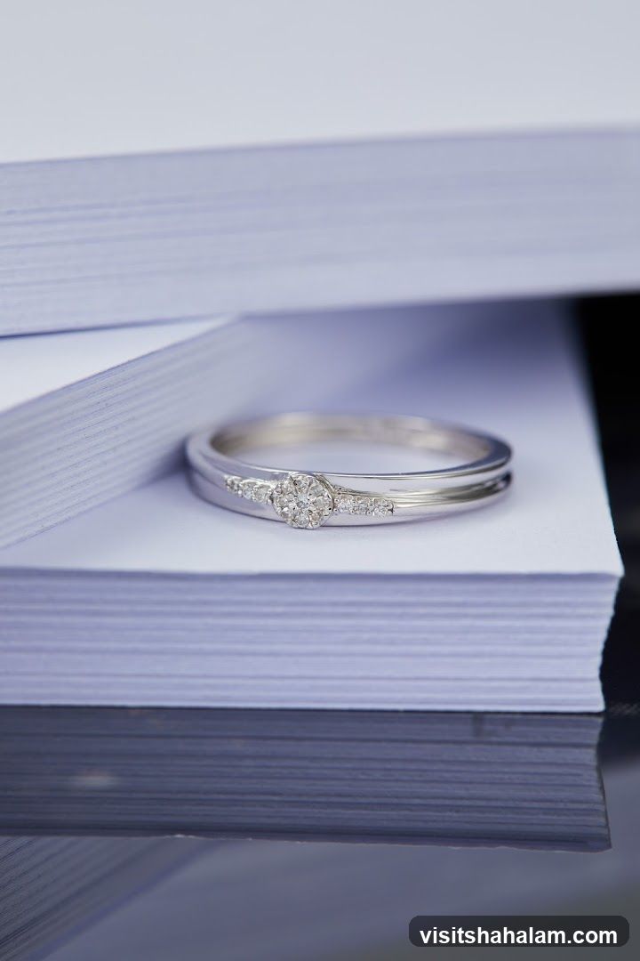 Diamond Ring on Stacked Paper