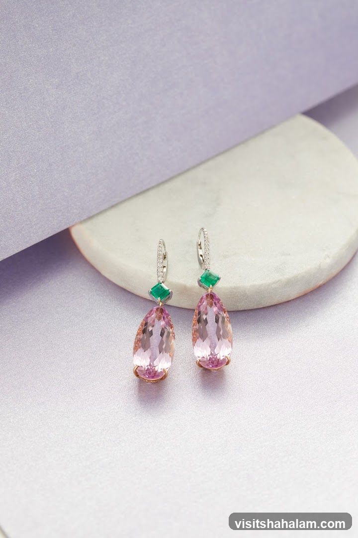 Diamond and Emerald Earrings