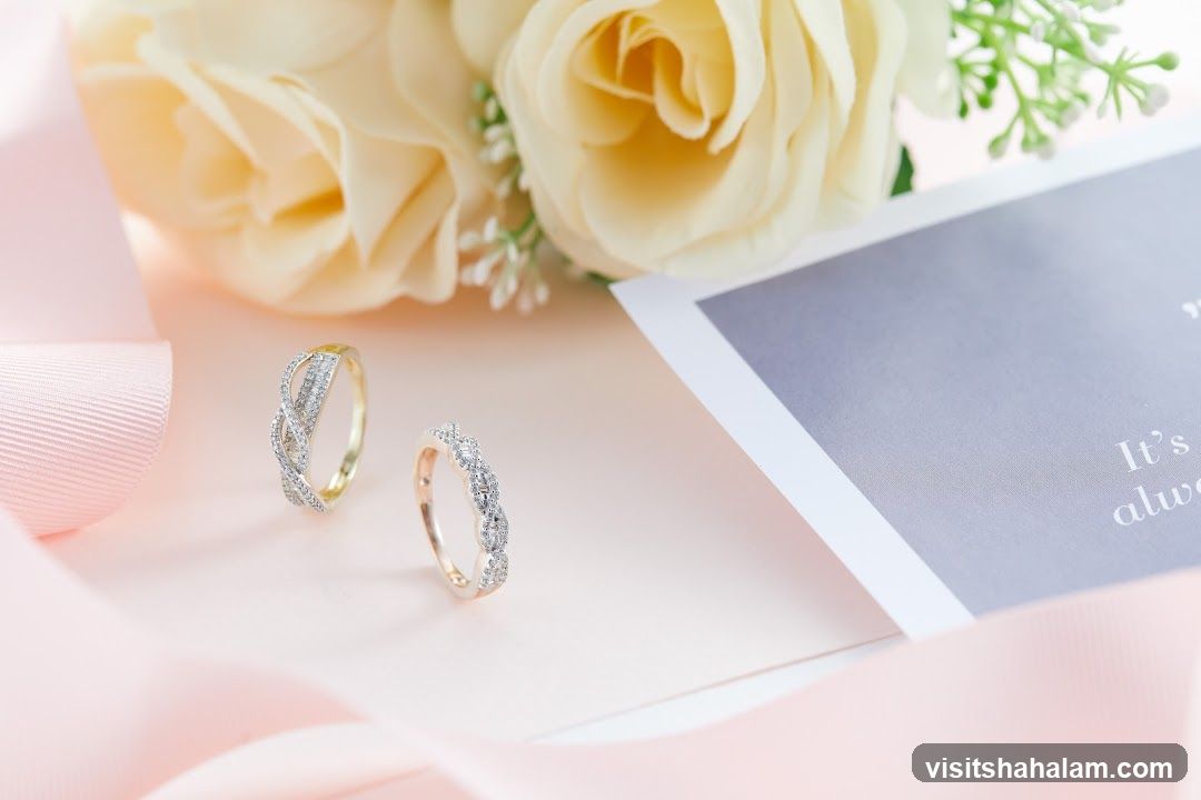 Diamond Rings with Roses