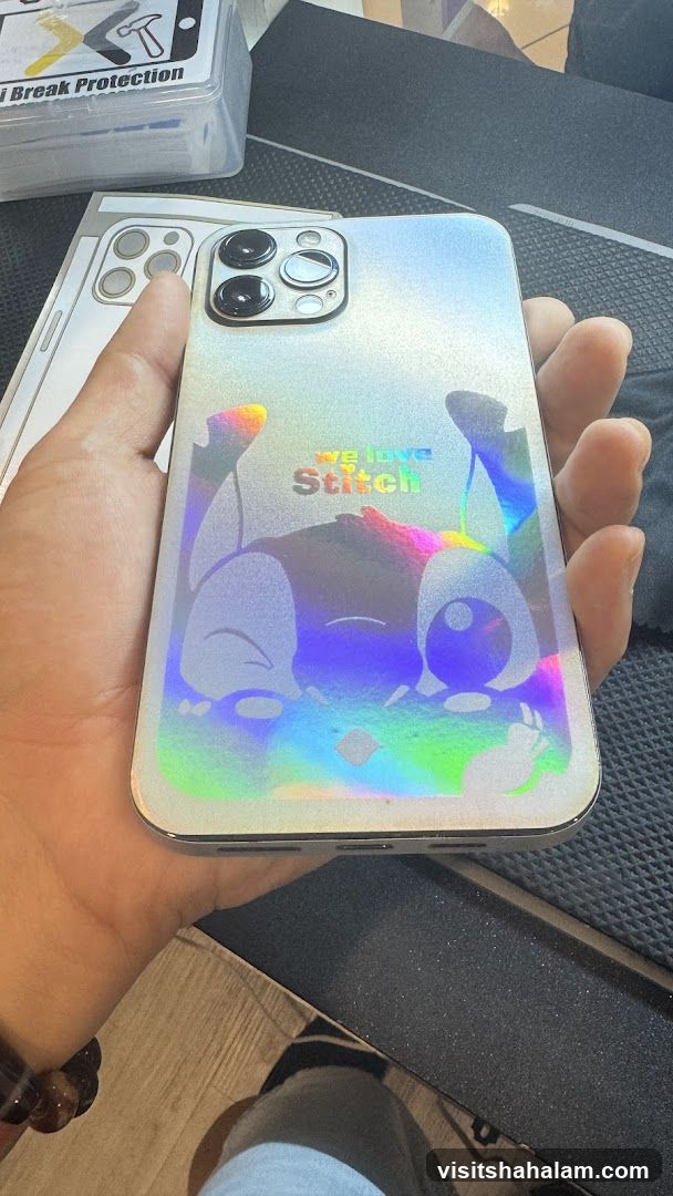 Holographic Stitch Phone Skin
