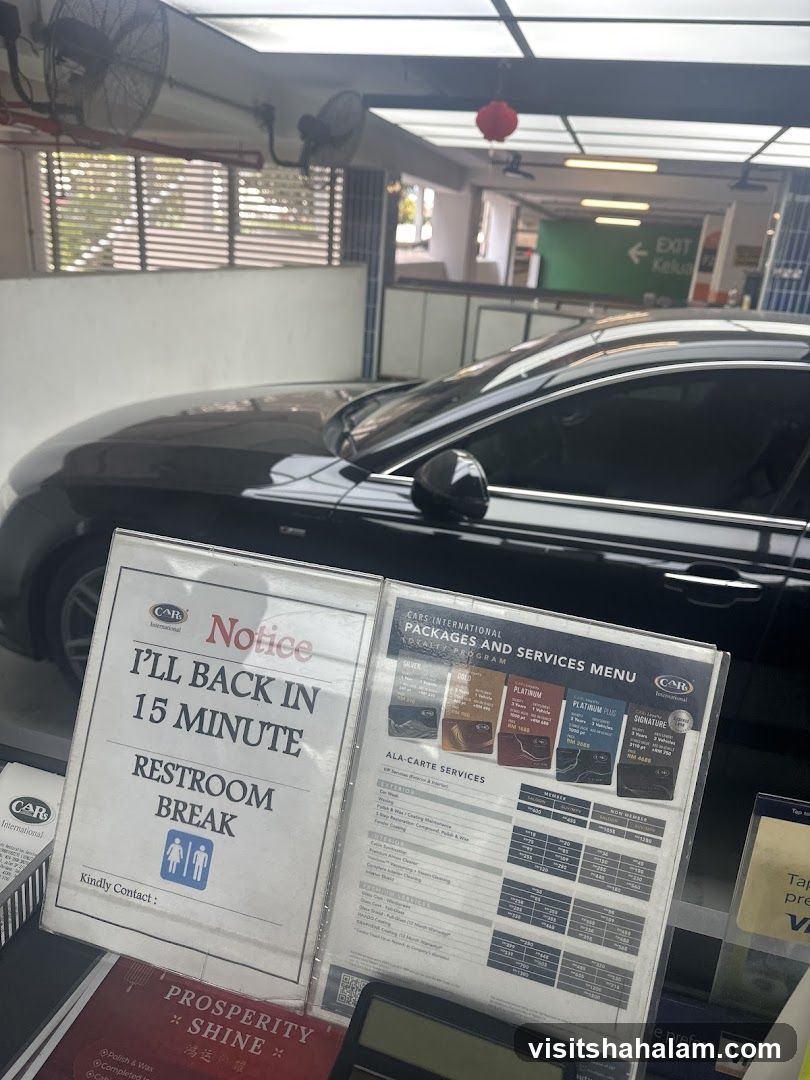 Car Wash Services Menu