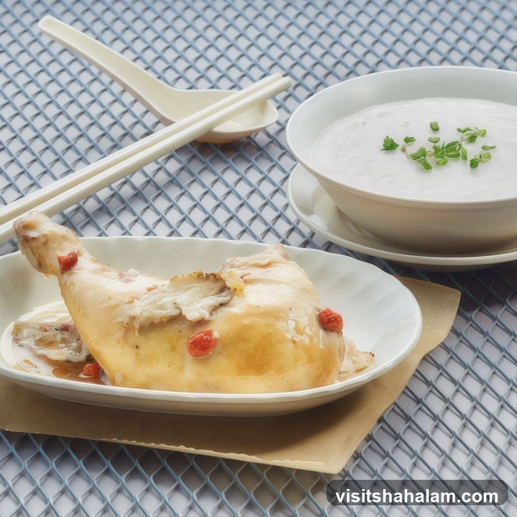 Poached Chicken Leg with Congee