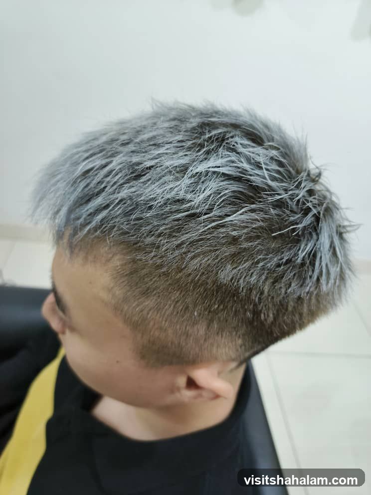 Man with dyed hair