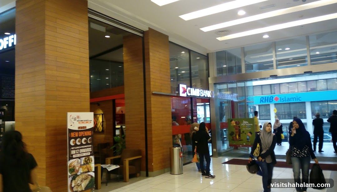 Mall Interior with Banks and Food Stall