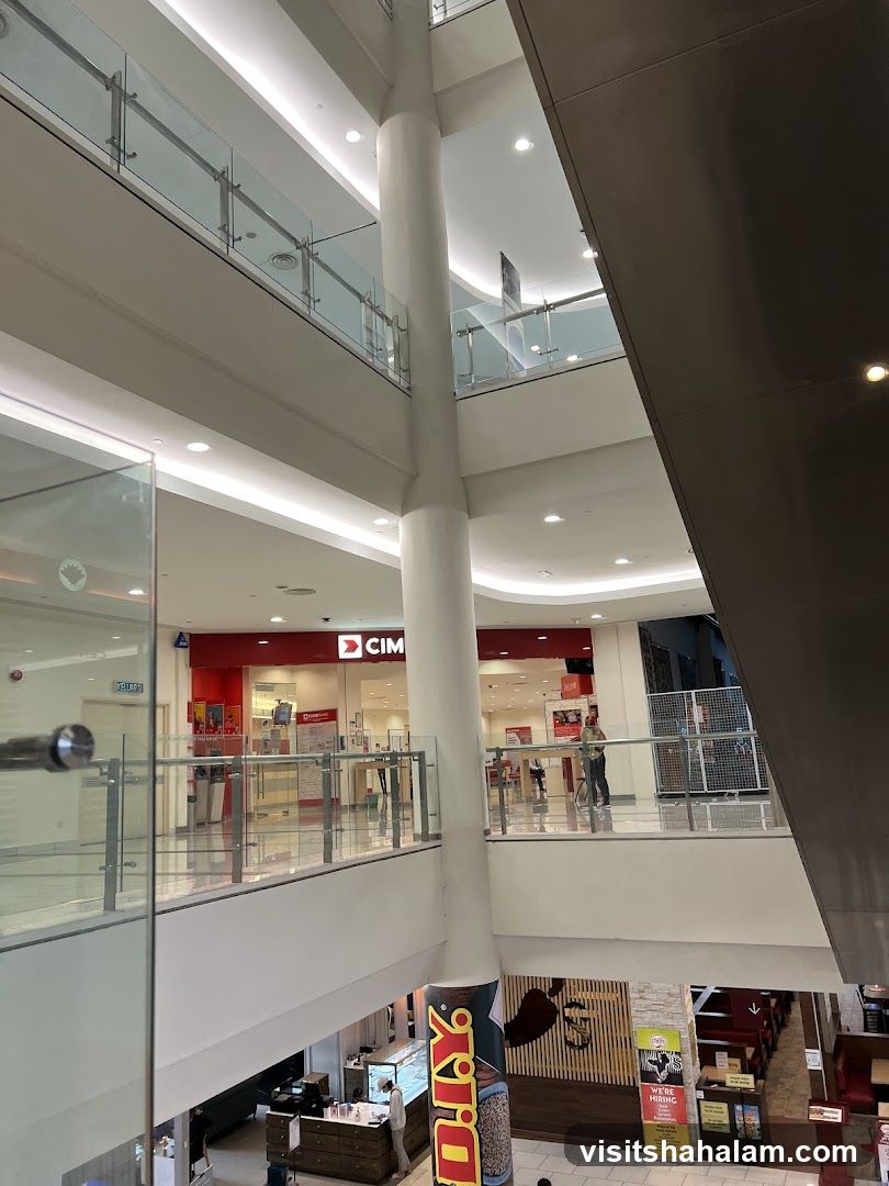 Interior of a multi-level shopping mall