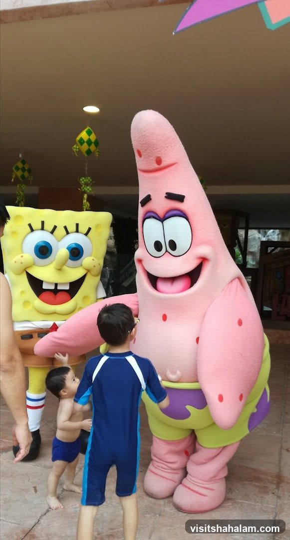 SpongeBob and Patrick with children