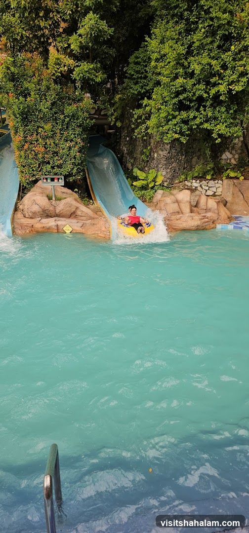 Water slide at a water park