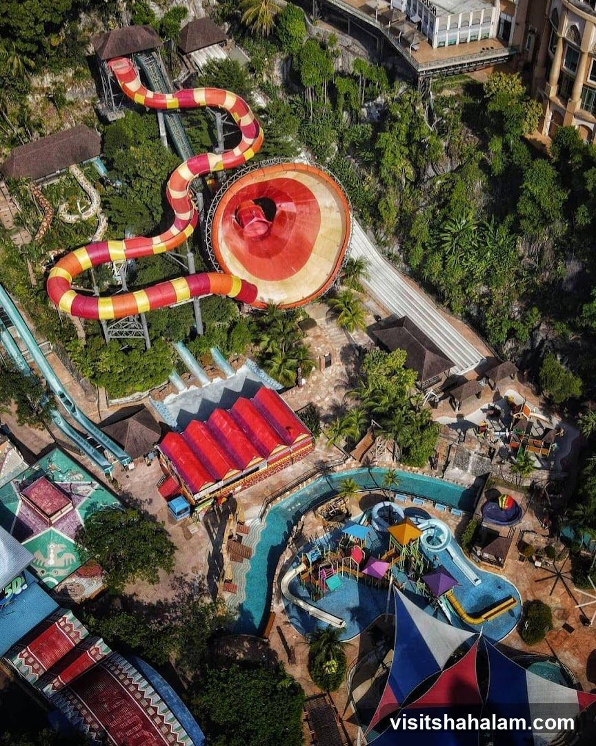 Aerial View of a Water Park