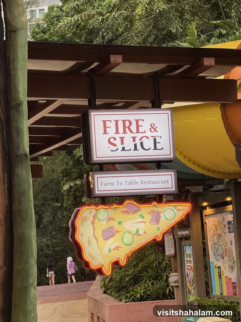 Fire & Slice Restaurant Signage