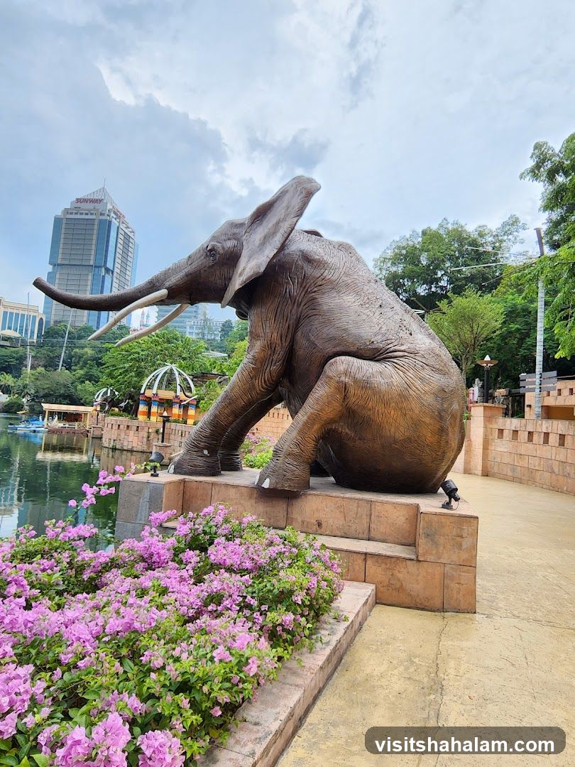 Elephant Statue by the Water