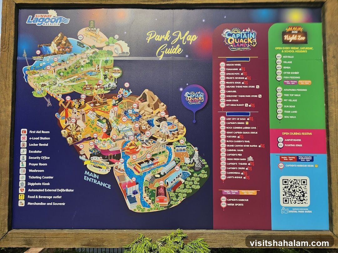 Sunway Lagoon Park Map Guide
